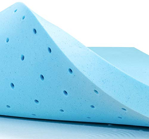subrtex Memory Foam Mattress Topper Single, 2 Inch Gel Infused Foam Bed Topper for Pressure Relieving (90x190x5cm)