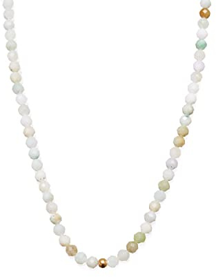 BERGERLIN Jade Halskette hell grün - grüne Myanmar Jade Kette - Gold - M-L