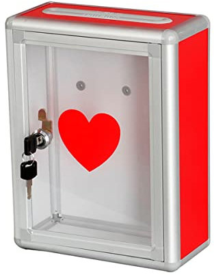 LIFKOME 1 X Aluminiumlegierung-sammelbox Mit Schloss Tragbare Spendebox Zum Aufhängen Wand Robust Und Langlebig Für Klassenzimmer Und Außenbereich