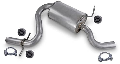 BESTPRICE Auspuff Schalldämpfer Set 1x Mittelschalldämpfer, mit Montagematerial Kompatibel mit SKODA OCTAVIA 2 (1Z3) (1Z5), VW GOLF 5 (1K5) (AJ5), JETTA III (1K2)