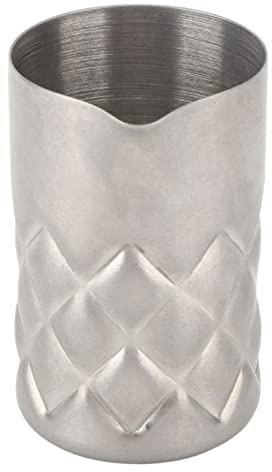 Mixing Glass Acciaio Inossidabile Cocktail Shaker Drink Cup per Home Wedding Party Coffee Milk Tea 60ml (Maglia d'argento)