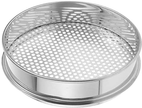 Yardwe Outil De Jardinage Énigme De Jardin Tamis Jardin Rempotage Riddle Tamis Tamis 20Cm Jardinage Tamisage Écran Pan Acier Inoxydable Sable Tamis Filtre Bonsaï Outil 5Mm Trous Outil De