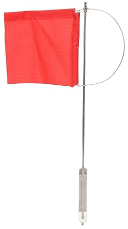 Wind Indicator Flag, Marine Mast Flag Wind Indicator, Marine Mast Flag Wind Indicator with Stainless Steel Mast Eye Catching Red Boat Flag for Sailboat Yacht (140x120mm /