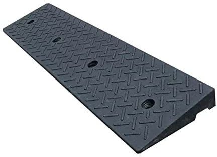 Auffahrtsrampe für Bordsteinkante, robuste Bordsteinrampe für Gehwege, Höhe 5–10 cm, Gummi-Schwellenrampen mit Expansionsschrauben, für Ladedock-Auffahrtsfahrzeuge, SUV, LKW, Gabelstapler, Rollstuhlfa