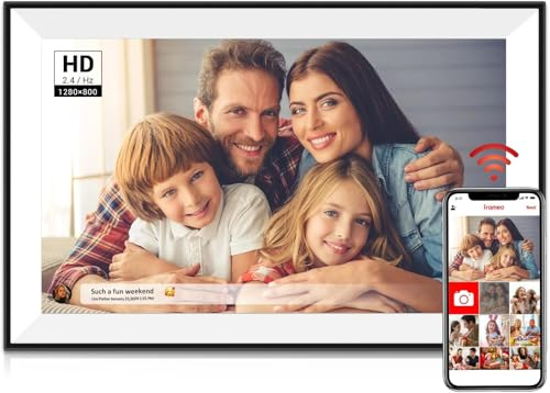 Digital Photo Frame - YOUYU 10.1 Inch WiFi Digital Picture Frame- 1280x800HD IPS Touch Screen - Built in 32GB Memory - Easy Setup in Frameo APP - Electronic Photo Frame for Gifting - Black