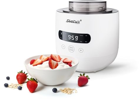 Steba Joghurt-Maker, 1 Joghurtglas mit 2 l Volumen, 1 Joghurtglas mit 1,3 l Volumen, 5 Automatikprogramme, leichte Reinigung, JM 4