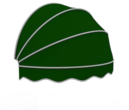 Faltbare Bogenmarkise,Kuppelmarkise,UV-Schutz Stoffabdeckung,Türüberdachung mit Beschlägen,Draussen Überdachung,Terrassenmarkise,Gelenkarm-Markise,Inkl. Montagematerial (Diameter:140cm/55in,Green)