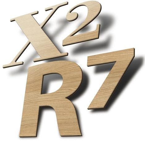 Zahlen & Buchstaben Ausgeschnitten Hausnummer - Holz Hausnummer - Anpassbare Schriftart (XL - 14 cm, Eiche)