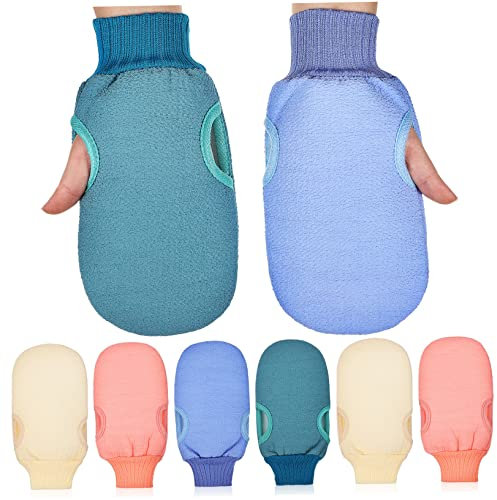 CANIGHT 8er Packung Peeling-duschhandschuhe Für Körperpeeling Badefäustlinge Für Damen Und Herren