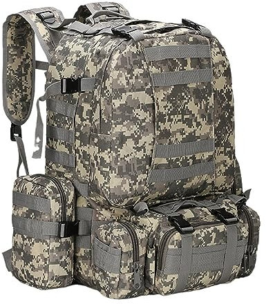 vnrutkou Wanderrucksäcke, 50 l Camping-Rucksack-Rucksäcke, taktischer Rucksack, Tarn-Jagdrucksack, leichte Outdoor-Wander- und Kletter-Armee-Rucksäcke, Camping-Taschen (ACU)