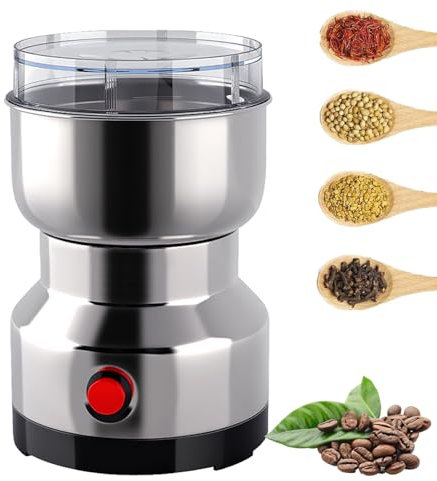 RUHEN Moulin électrique Multifonction 1500 W pour céréales, céréales, maïs, café, blé, avec Entonnoir