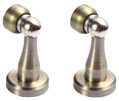 Anti-Tor-Aufprall, Edelstahl starke magnetische Tür Saug Raumtür Holztür Badezimmer Stanzen Anti-Kollisions-Tür oben Türblock Türstopper Türkollision(Silver)