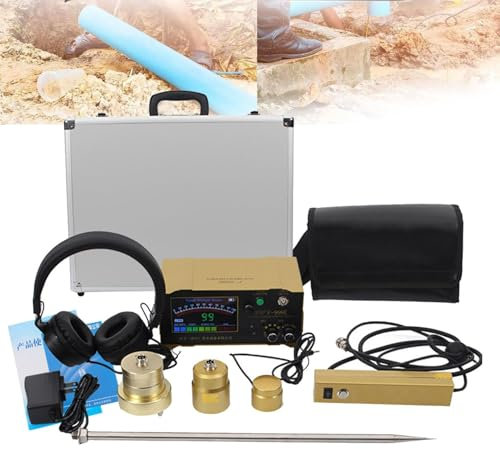 CFDZCP Detector De Fugas De Agua Subterránea De Alta Precisión con Pantalla Digital, Auriculares Y Estuche De Transporte, Localizador Térmico De Fugas De Agua, Profundidad De Detección De 3 Metros.