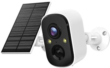 VEKELETE Telecamera di Sicurezza Tuya 3MP WiFi con Batteria e Pannello Solare Telecamera IP di sorveglianza con rilevamento Umano for Esterni Audio bidirezionale(1pcs WiFi Camera)