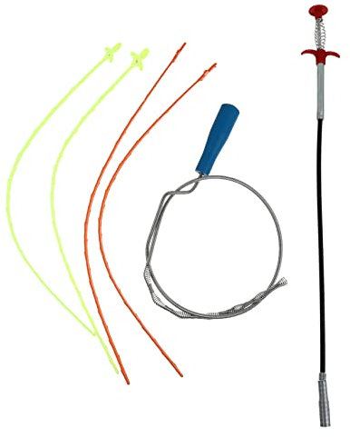 LIFKOME Herramientas Para Limpiar Desagües Desatascador De Ducha Limpiador Para Desagüe De Fregadero Herramienta Para Atrapar Pelos Baño