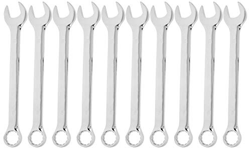 ANKROYU 10 piezas de 18 mm Llave de apertura de llave de vanadio de acero Vanadium Doble Catchet Ratchet Ratchet Juego de herramientas de servicio pesado de grado profesional para