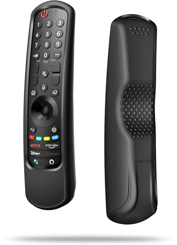 Fintie Funda para Mando LG MR24GN MR24GA MR23GN MR23GA MR22GN MR22GA AN-MR21GA, Protector de Silicona para LG Smart TV 2021-2024 Series Remote Control, Negro