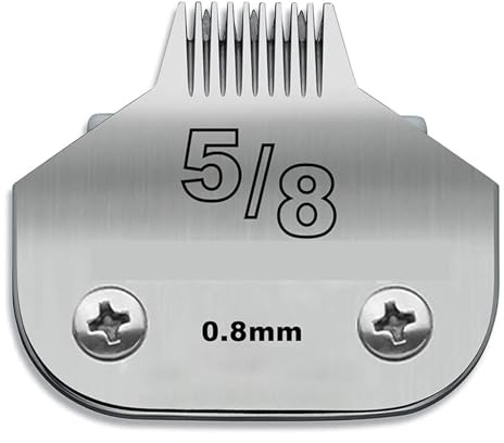 5/8 avtagbar djurhårstrimmer med blad i rostfritt stål, kompatibel med Andis, AG, AGC, AGP, AGRC, AGCL, kompatibel med Wahl, KM2, KM5, KM-serien, hund- och kattklippare