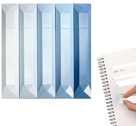 Nastro biadesivo per artigianato, forniture scolastiche e ufficio nastro biadesivo 5 pezzi | rullo adesivo corridore, per Journaling montaggio foto carta poster ufficio