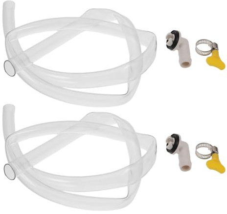 Angoily 2set Air Conditioner Drain Pipe Extender Hose Kit Connector and Clamp for Portable Ac Window Units Leaksproof Drainage