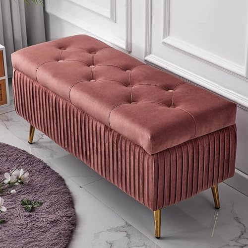 Moderno banco de almacenamiento tapizado para ahorro de espacio, elegante mesita de noche, para zapatos, dormitorio, baúl de almacenamiento, elegante otomana para decoración del hogar