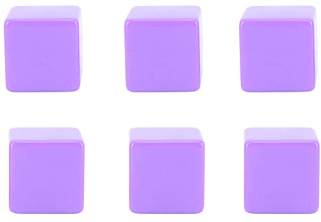 KIMISS 6 Cubetti di Dadi Vuoti - Blocchi di Dadi Fai da Te a 6 Facce Non Finiti per Insegnamento, Giochi di società e Divertimento Creativo - Ideali per attività in Classe, Serate di Giochi in
