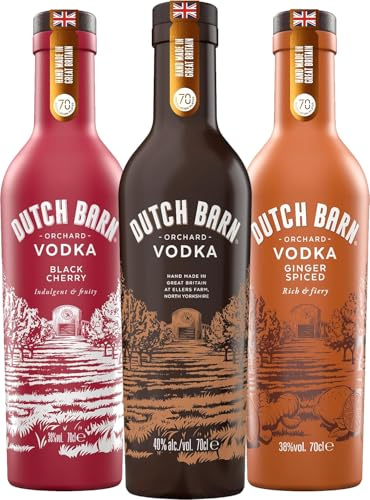 Dutch Barn Original, Black Cherry & Ginger Spiced Vodka Bundle 3x70cl