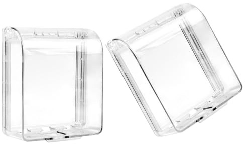 DOITOOL Copripresa Adesivo Tipo 86 per Spina Elettrica, Protezione per Prese Esterne in Cucina e Balcone, Set 2 Pezzi, Montaggio Rapido senza Fori
