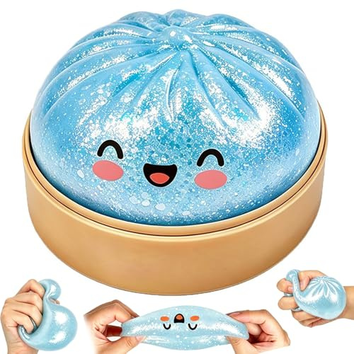 Glitter Dumpling Squishy, Dumplings Squishy Mystery Box, Stressball Fidget Toys, Sensorik Anti Stress Spielzeug Squishies für Kinder Erwachsene Autismus Stressabbau Geschenke