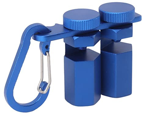 Ejoyous Stair Gauge Knob Aluminum Alloy Framing Square Attachment Jig, Hex Shape Layout Stops with Thumb Screw, Accurate Clamp for Stair Stringer and Rafter Layout for Carpenters (Blue)