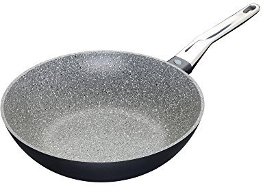 MasterClass Wok, Non-Stick Induction-Safe Cast Aluminium, 28 cm (11), Grey