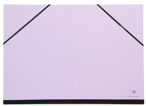 Clairefontaine 144403C Zeichenmappe Maya mit Gummizugverschluß, praktisch und robust, 52 x 72cm, 1 Stück, Lila