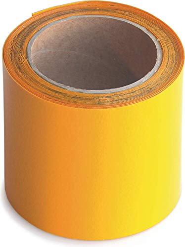 Wupsi Cinta de Reparación de PVC - para Lonas, Cubierta de Remolque, Invernadero, Toldo, Carpa, Tienda Campaña y Persianas - Amarillo, 10 cm X 5 m