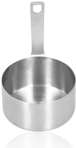 Stainless Steel Measuring Cup Square Handle Measuring Spoon with Scale Multifunctional Measuring Cup High-End Durable Portable Kitchen Measuring Tool(1 Cup)