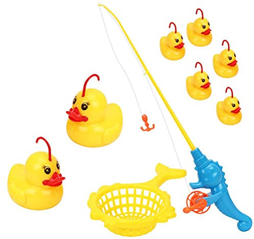 Wawogic 9PCS /Satz Induktion Ente Angeln Spiel Licht Bad Spielzeug Schwimmen Pool für Kinder Geschenke Ente Interaktive Spielzeug Früh Pädagogisches Spielzeug