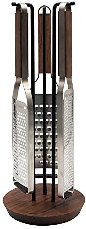 Microplane Master Series Grate Space - Soporte para utensilios de cocina, incluye ralladores gruesos, extra gruesos y ralladores Master Series