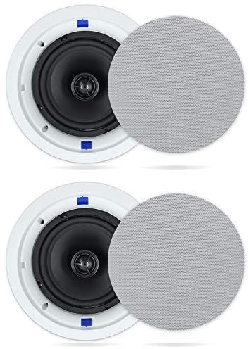 Herdio, Altoparlanti da soffitto da 16,5 cm, 320 W, 2 vie, perfetti per cucina, bagno, soggiorno – Una coppia