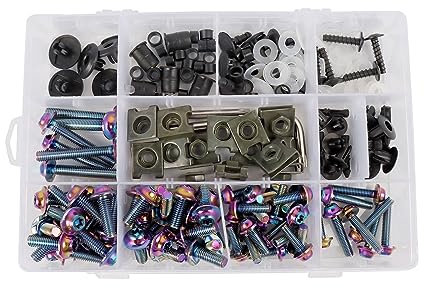 Motorräder Schrauben Kompatibel Mit CBR 900 954 RR Für CBR600RR Für CBR600F CBR929RR 195PCS M5 M6 Motorrad-Vollverkleidungsschrauben-Kit Karosserieschrauben Muttern Schrauben Befestigungselement ( Col