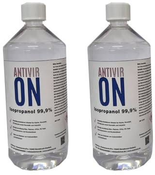 2x1L Sparpaket Isopropanol Isopropylalkohol 99,9% IPA 2-Propanol Entfetter nagellackentferner
