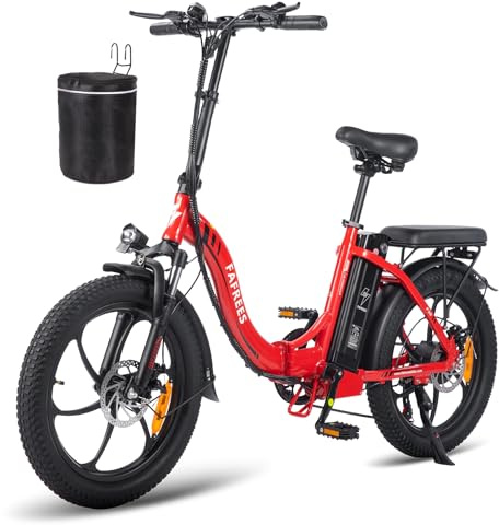 Fafrees F20 E-Bike Klapprad 20 Zoll Elektrofahrrad für Herren Damen 250W Motorund mit 36V 16AH abnehmbarem Akku City Bike 7S E-Mountainbike 20*3.0 Fat Tire