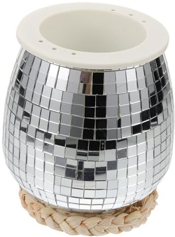 Mipcase Flower Pot Disco Ball Mirror Surface Planter Multipurpose Plant Holder for Succulents Home Decor