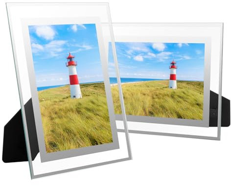 Chstarina Mirrored Photo Frame 6x4 - Portrait, Printing, Landscape - Mount Horizontally or Vertically