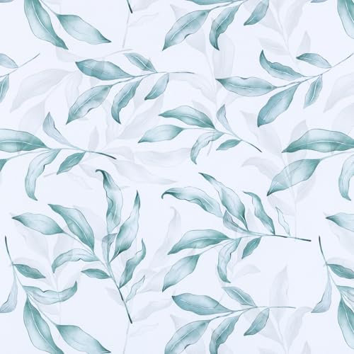 Abyssaly Carta da Parati Adesiva Muro Bianco Blu Floreale, Carta Adesiva per Mobili 29cm X 200cm, Pellicola Adesiva per Mobili Decorativi Impermeabile Camera da Letto Bagno Armadio PVC