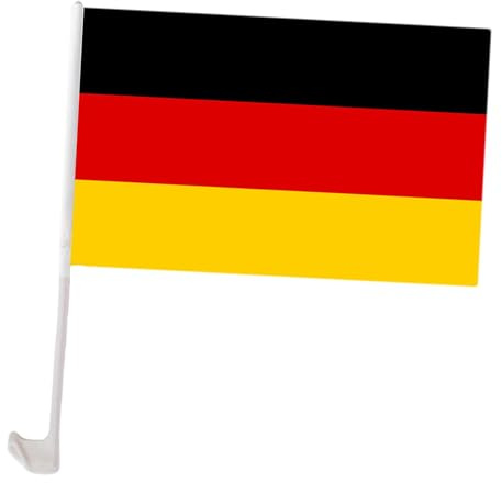 Duroecsain Bandiera della Germania, piccola bandiera tedesca | Bandiera auto Germania 1 x 1,5 piedi con - Bandiera esterna a prova di bandiere auto per finestra decorazione