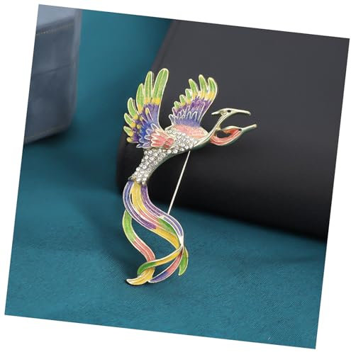 Antik Gold Kolibri Brosche Pins Strass Vogel Brosche Schmuck für Frauen Mädchen Kirsche