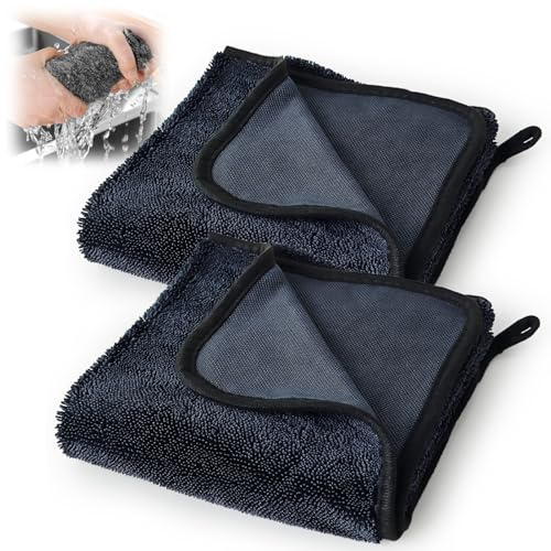 sesameless Bathroom Drying Cloth, Thicken Drying Towel Wonder Super Absorbent Cloth for Car Window Shower Bathroom Kitchen(40×40cm) (2)