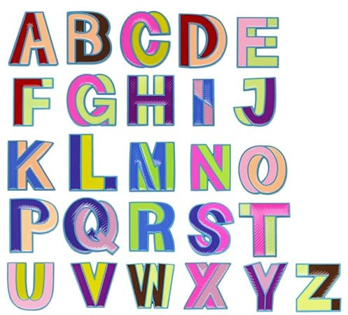 26 englische Buchstaben Anstecknadel, DIY Alphabet Kombination Emaille Pin für Urlaub Party Lehrertag Vater Muttertag Neujahr, Metall, Kein Edelstein