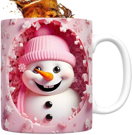 -Weihnachtsbecher, 350 ml, Keramik-Biertrinkbecher, Eismilchbecher, Weihnachtsgeschirr für Zuhause, Schule, Schlafsaal