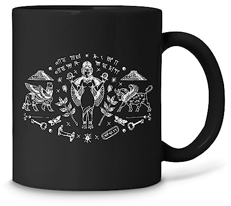 Jumbo Mug Inanna Ishtar Babylon Mesopatamia Sumerian Goddess Stoneware Coffee Mug Novelty Ceramics Coffee Cup Durable Tea Mug for Tea Beer 330Ml