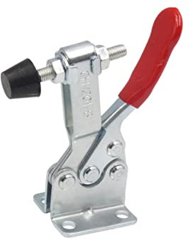 HOMSFOU 5St schnelle Verriegelung vice sraubstock pressklemmen druckschellen Schwerlastspanner vertikaler Kniehebelspanner klemmbausteine Verschluss Schnellspanner Push-Pull-Klemme Silver